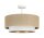 Deckenlampe Stoff Jute Wei&szlig; Beige E27 &Oslash;45 cm blendarm
