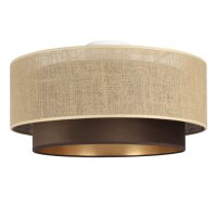 Deckenlampe Stoff Jute Schwarz E27 Ø45 cm wohnlich