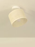 Deckenspot verstellbar Stoff Weiß Creme E27 L:18 cm