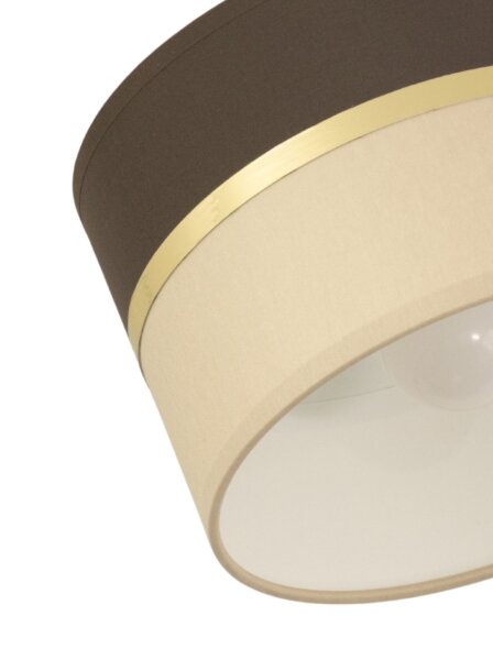 Deckenspot flexibel Stoff Braun Ecru E27 L:18 cm