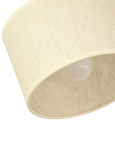 Deckenspot schwenkbar Stoff Weiß Creme E27 L:18 cm