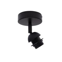 Deckenspot verstellbar Stoff Schwarz Weiß E27 L:18 cm