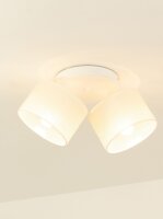 Deckenspot flexibel Stoff Weiß Creme E27 L:45 cm