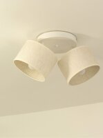 Deckenspot flexibel Stoff Wei&szlig; E27 L:45 cm wohnlich