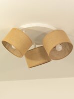 Deckenstrahler schwenkbar Stoff Beige E27 L:45 cm