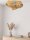 Deckenstrahler schwenkbar Stoff Beige E27 L:45 cm