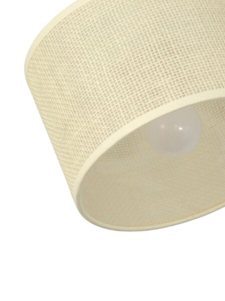 Deckenspot flexibel Stoff Creme Weiß E27 L:45 cm