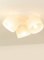 Deckenspot flexibel Stoff Creme Weiß E27 L:45 cm
