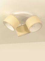 Deckenspot verstellbar Stoff Weiß Hellsand E27 L:45 cm
