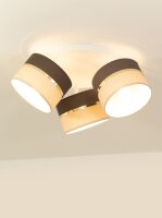 Deckenspot flexibel Stoff Weiß Braun Ecru E27 L:45 cm