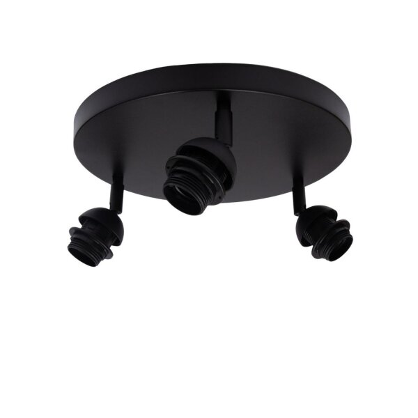 Deckenspot schwenkbar Stoff Schwarz Weiß E27 L:45 cm