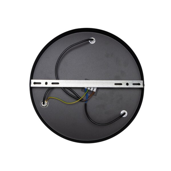 Deckenspot flexibel Stoff Schwarz Gold E27 L:45 cm