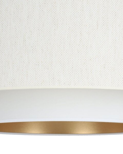 Pendelleuchte Samt Weiß Gold E27 Ø45 cm gemütlich