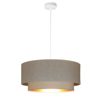 Pendelleuchte Samt Weiß Gold E27 Ø45 cm...