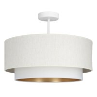 Deckenlampe Samt Wei&szlig; Gold E27 &Oslash;45 cm...