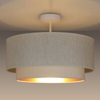 Deckenlampe Samt Weiß Gold E27 Ø45 cm...