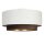 Deckenlampe Stoff Weiß Braun Gold E27 Ø45 cm wohnlich