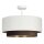 Deckenlampe Stoff Weiß Braun E27 Ø45 cm gemütlich
