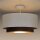Deckenlampe Stoff Weiß Braun E27 Ø45 cm gemütlich
