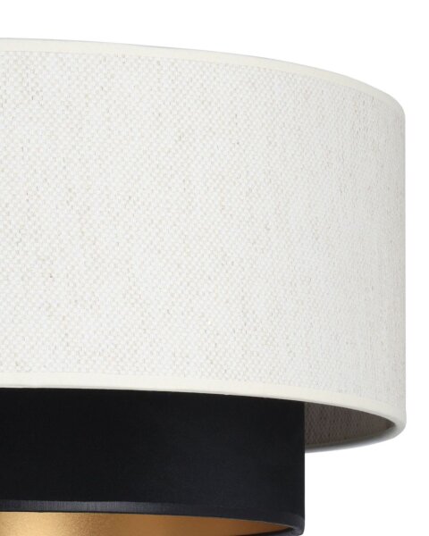 Deckenlampe Samt Schwarz Weiß E27 Ø45 cm gemütlich