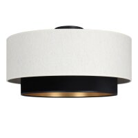 Deckenlampe Samt Schwarz Wei&szlig; E27 &Oslash;45 cm...