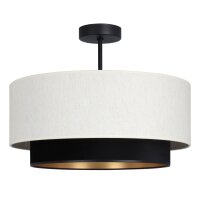 Deckenlampe Stoff Schwarz Wei&szlig; E27 &Oslash;45 cm...
