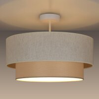 Deckenleuchte Stoff Weiß E27 Ø45 cm...