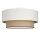 Deckenlampe Stoff Weiß Beige E27 Ø45 cm gemütlich