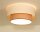 Deckenlampe Stoff Weiß Beige E27 Ø45 cm gemütlich