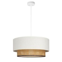 Pendelleuchte Wiener Geflecht Weiß E27 Ø45 cm