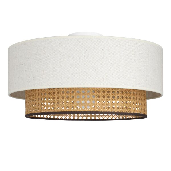 Deckenlampe Wiener Geflecht Weiß E27 Ø45 cm wohnlich