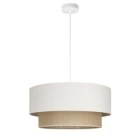 Pendelleuchte Jute Weiß Beige E27 Ø45 cm...
