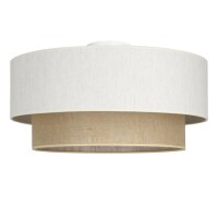 Deckenlampe blendarm Jute Wei&szlig; Beige E27 &Oslash;45 cm