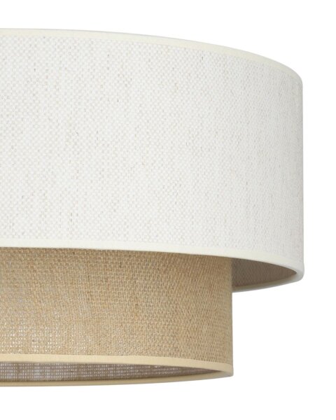 Deckenlampe Jute Weiß Beige E27 Ø45 cm gemütlich