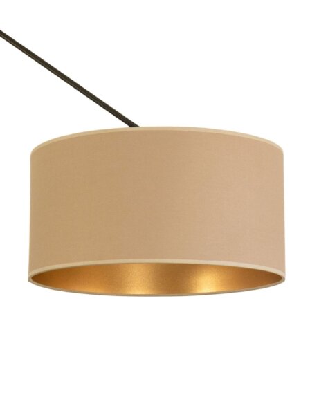 Deckenlampe flexibel Stoff Schwarz Gold E27 Ø40 cm