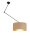 Deckenlampe flexibel Stoff Schwarz Gold E27 Ø40 cm