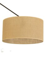 Deckenlampe verstellbar Stoff Schwarz Beige E27...
