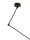 Deckenlampe schwenkbar Stoff Schwarz Weiß E27 Ø40 cm