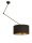 Deckenlampe verstellbar Stoff Schwarz Gold E27 Ø40 cm
