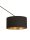 Deckenlampe verstellbar Stoff Schwarz Gold E27 Ø40 cm