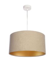 Lampe de salon Lampe de table Beige Or Tissu