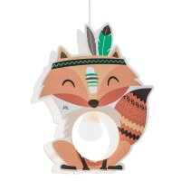 Hängeleuchte Kinder Fuchs B: 25 cm Weiß Bunt...