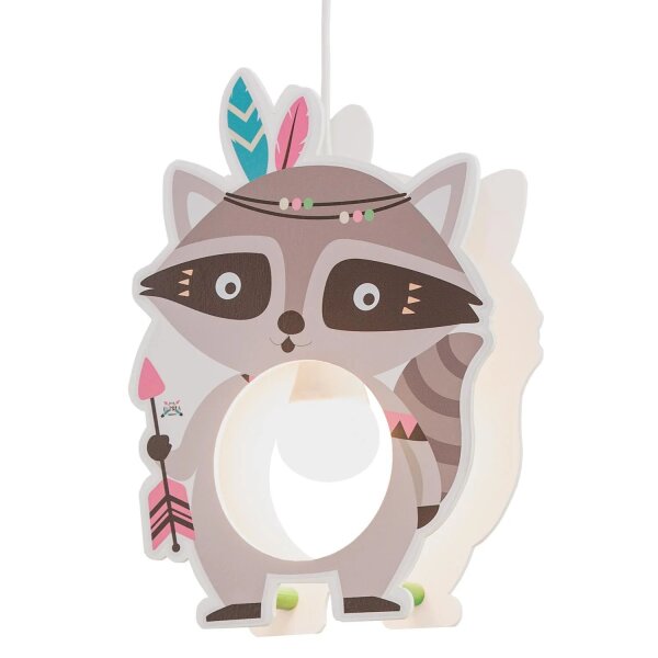 Pendelleuchte Kinderzimmer Waschbär B: 25 cm E27