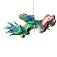 Kinderzimmerlampe Papagei B: 58 cm Holz Bunt für E27