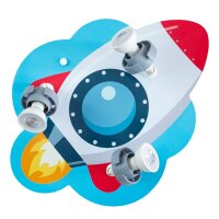 Kinderzimmerlampe Rakete B: 34 cm schwenkbar 3-flammig GU10