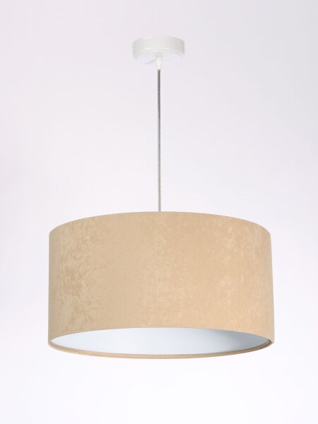 Suspension AYLMER Beige Blanc Rétro ronde Table de salle à manger