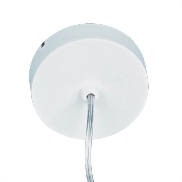 Suspension ronde Grande Beige Blanc Ø50cm Table de salle à manger