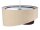 Lampe à suspendre Beige Noir Blanc Tissu rond Lampe