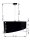 Suspension Noir Blanc Argent Tissu rond Ø50cm