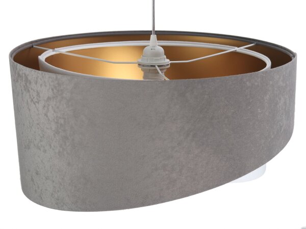 Suspension Table de salon Gris Blanc Or